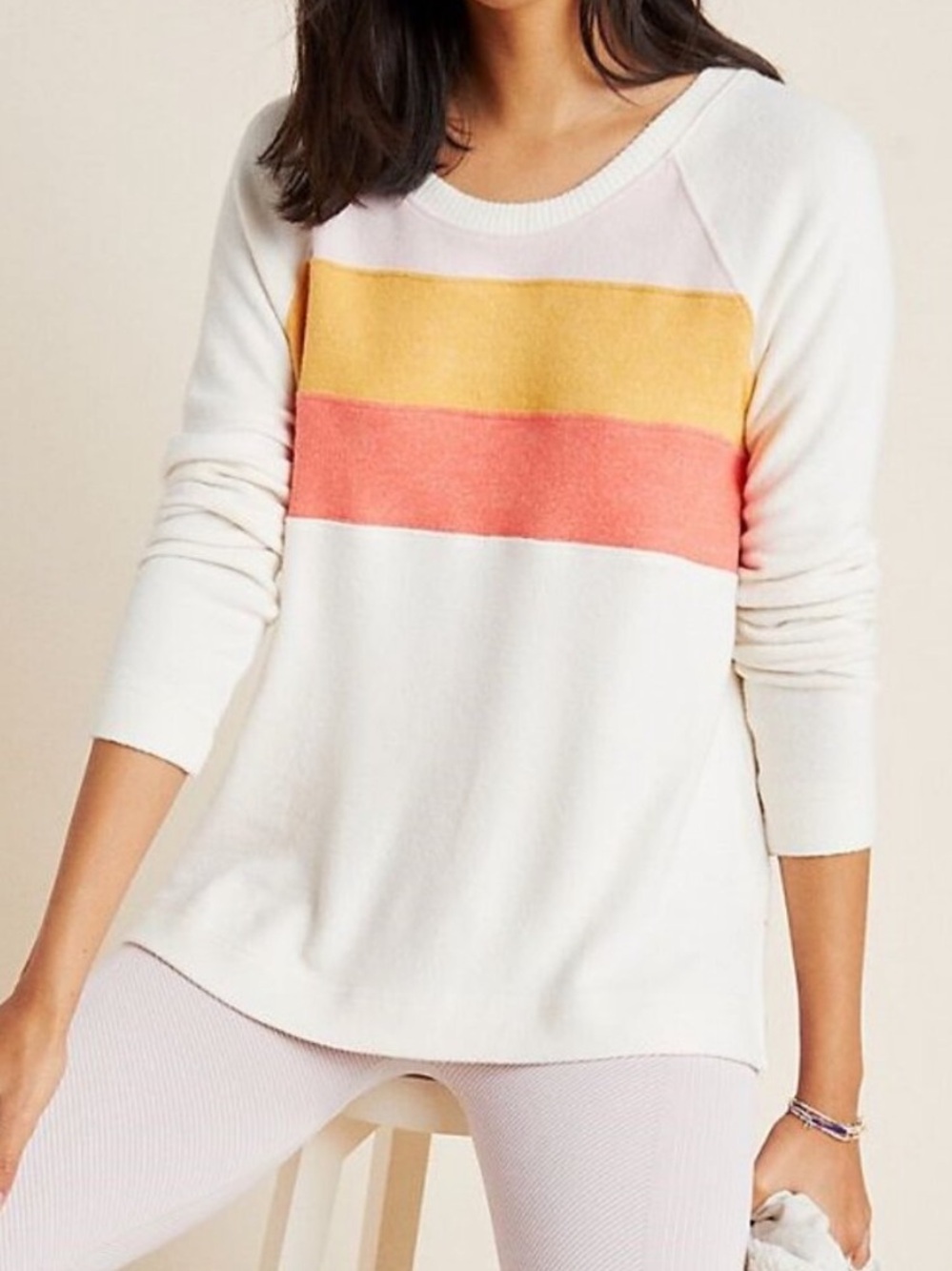 Anthropologie Saturday Sunday Connie Colorblock Sweater - Size Small